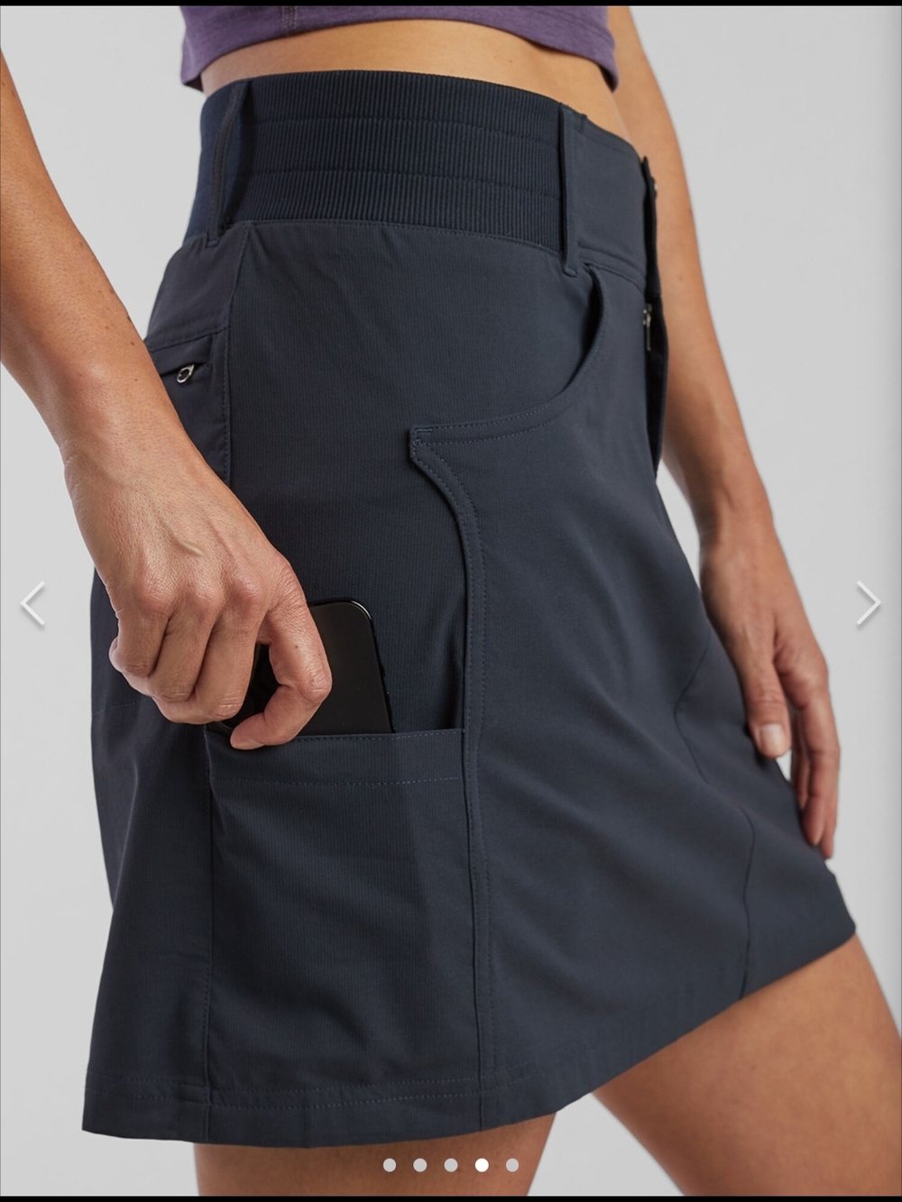 Title Nine Clamber Skirt Skort Lined Shorts 10 Navy Hiking Pickleball Outdoor - Picture 4 of 12